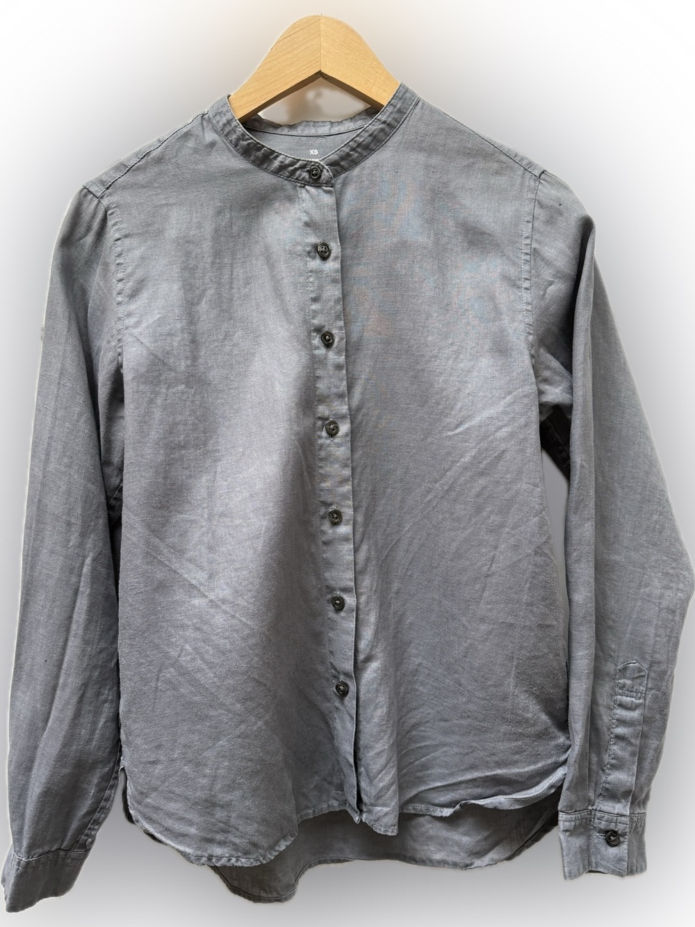 MUJI Steel Blue/Grey Linen Button Down Shirt